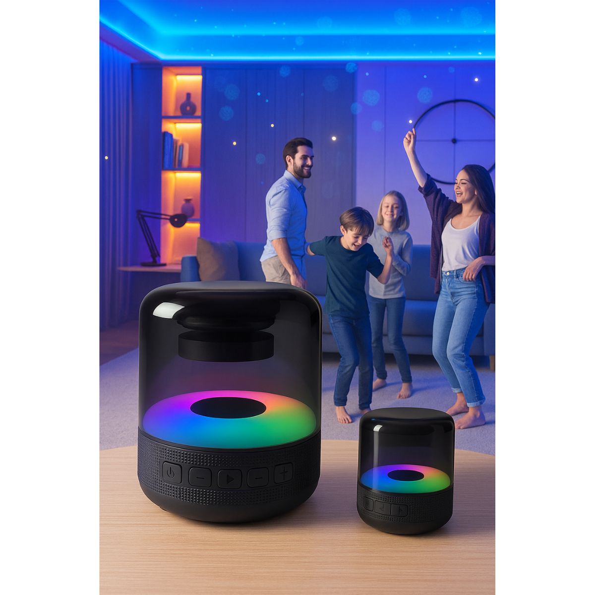 GENERICO - Parlante Altavoz Portátil Bluetooth Con Bajo Luz RGB SK4