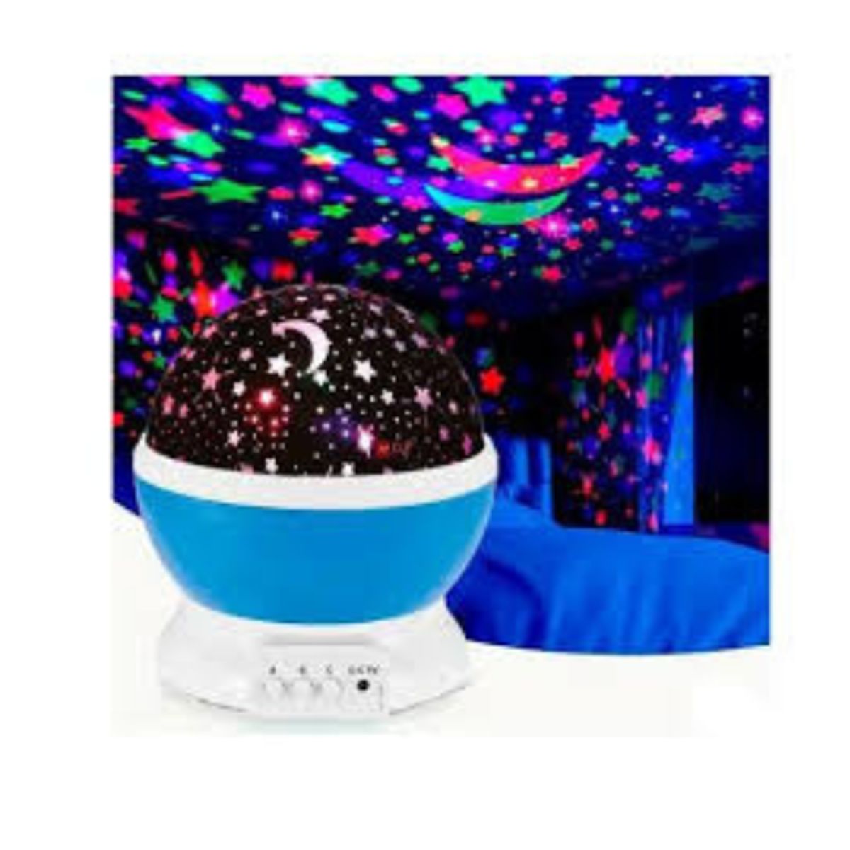 MOVI - Lampara Led Espantacucos Proyector Luz Estrellas Mesa Niños