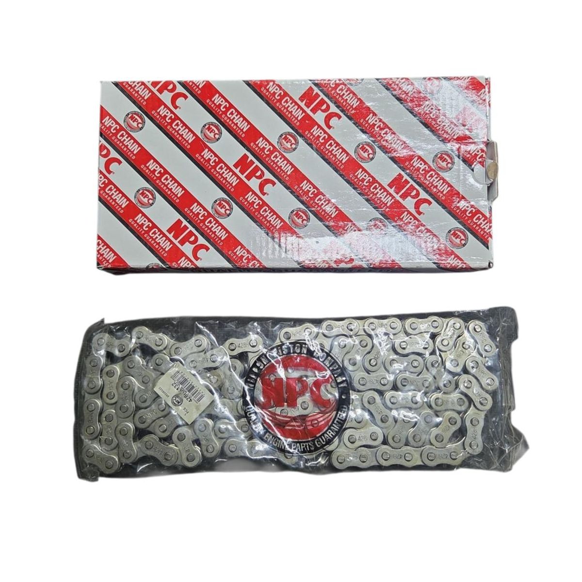 GENERICO - Cadena Reforzada Para Moto 428 X 132 C/ Seguro Japonesa