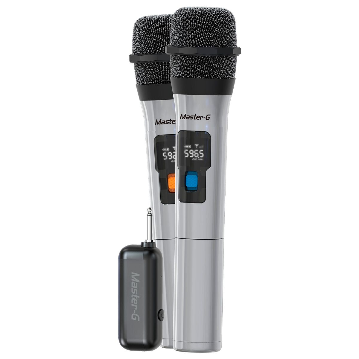 MASTER G - Kit Duo de Microfonos Master-G Inalambricos con receptor UHF