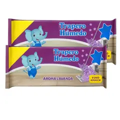 GENERICO - Trapero húmedo paños para piso multiuso todo piso 16 piezas