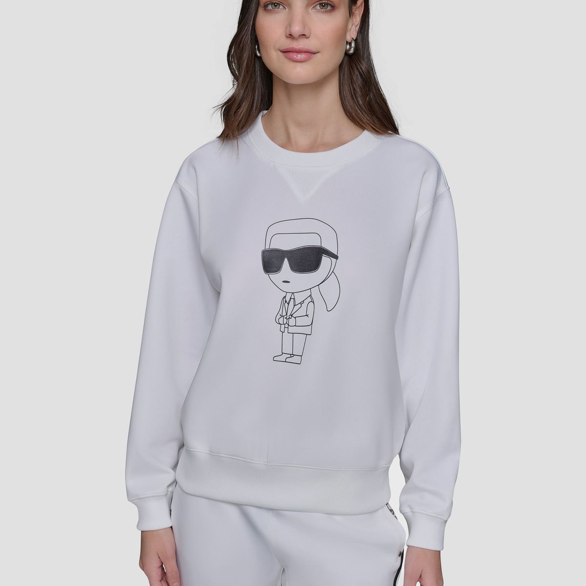 KARL LAGERFELD - Polerón con caricatura de KARL