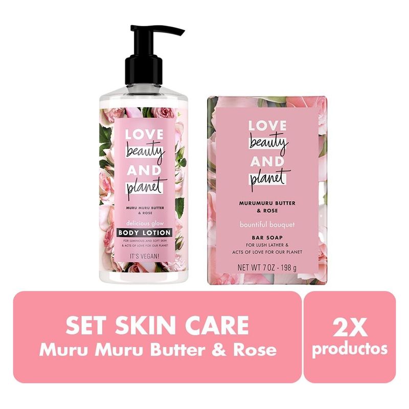LOVE BEAUTY & PLANET - Set Skin Care Muru Muru  Aceite De Rosa