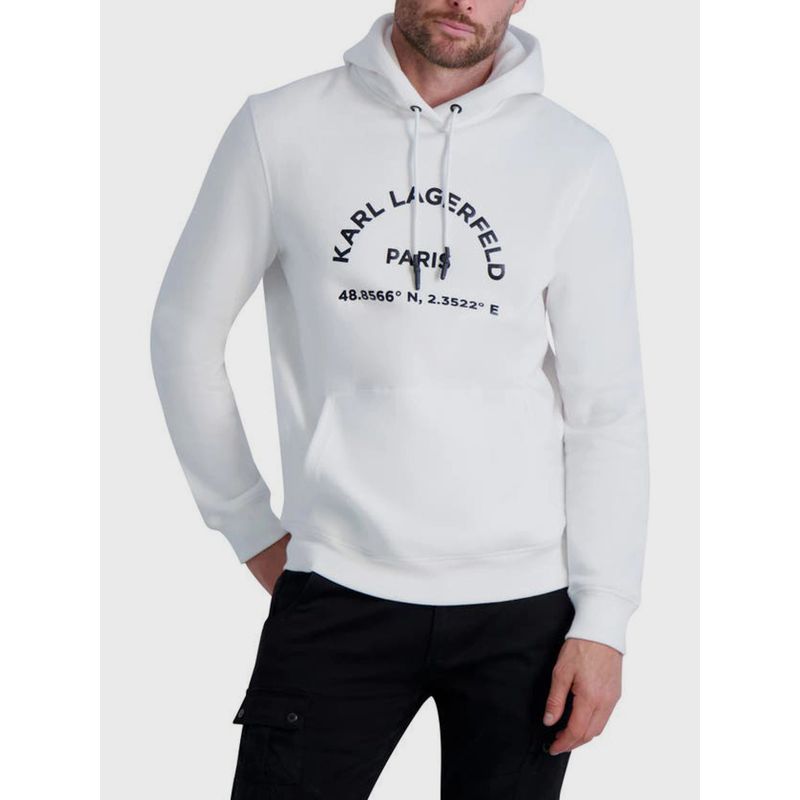 KARL LAGERFELD - Polerón con gorro y logotipo en forma de arco