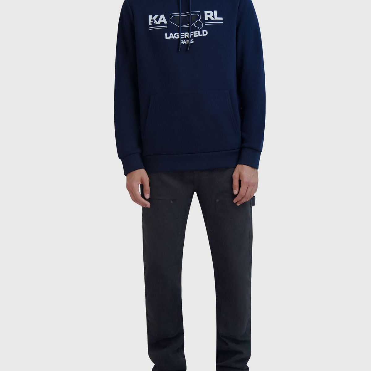 KARL LAGERFELD - Polerón con gorro y logo