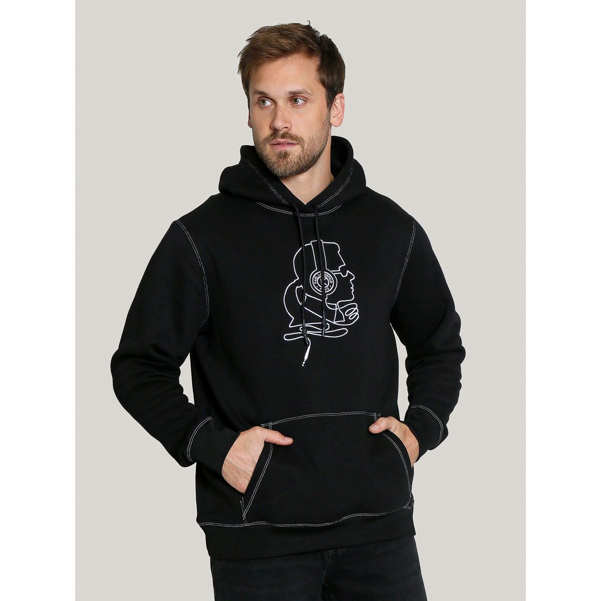 KARL LAGERFELD - Polerón con gorro cameo