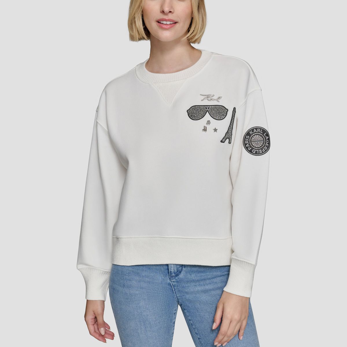 KARL LAGERFELD - Polerón con pines y parches