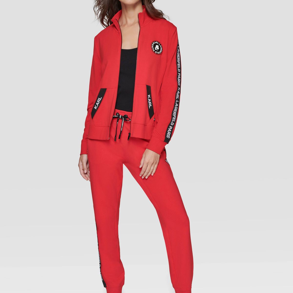KARL LAGERFELD - Chaqueta deportiva con logo tape