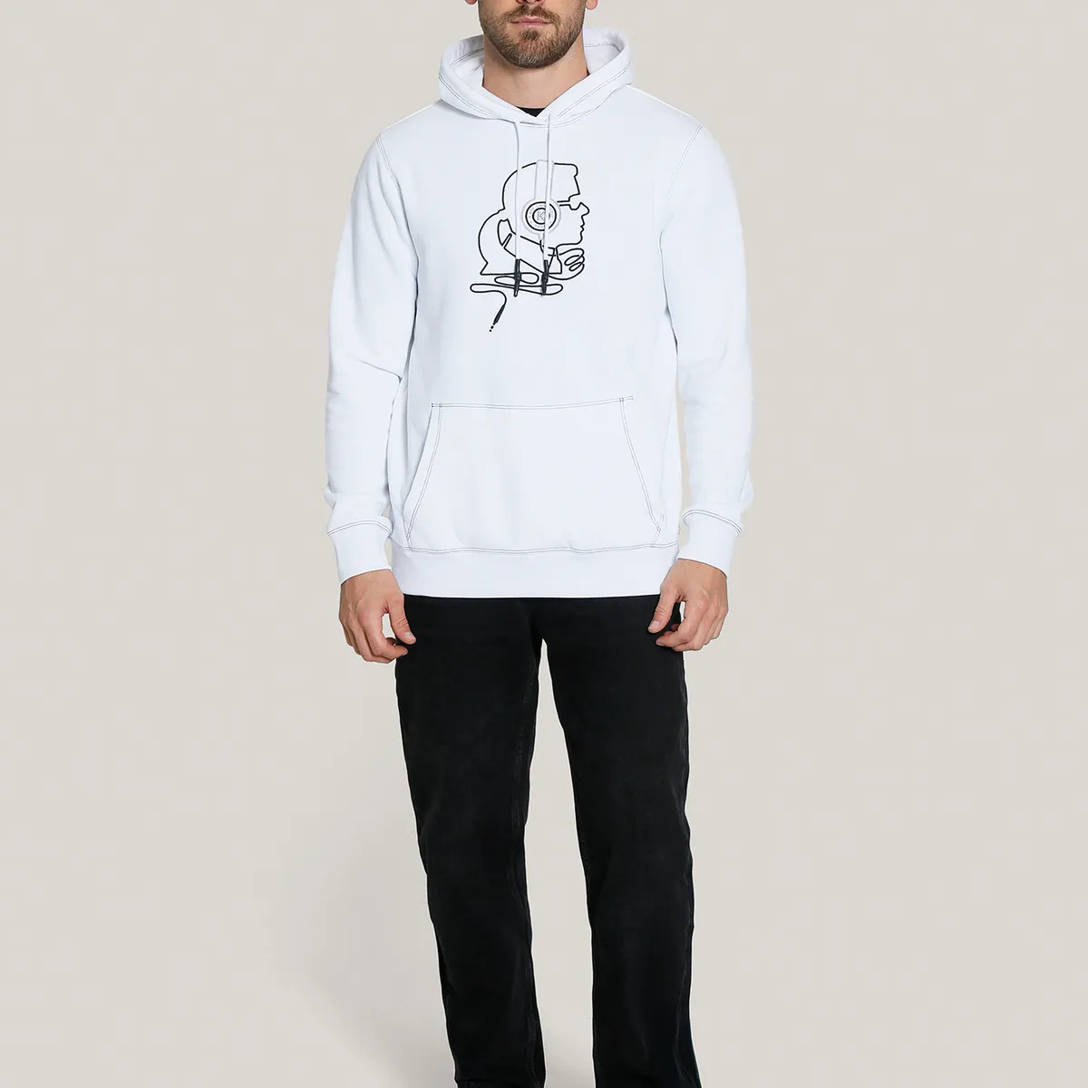 KARL LAGERFELD - Polerón con gorro cameo
