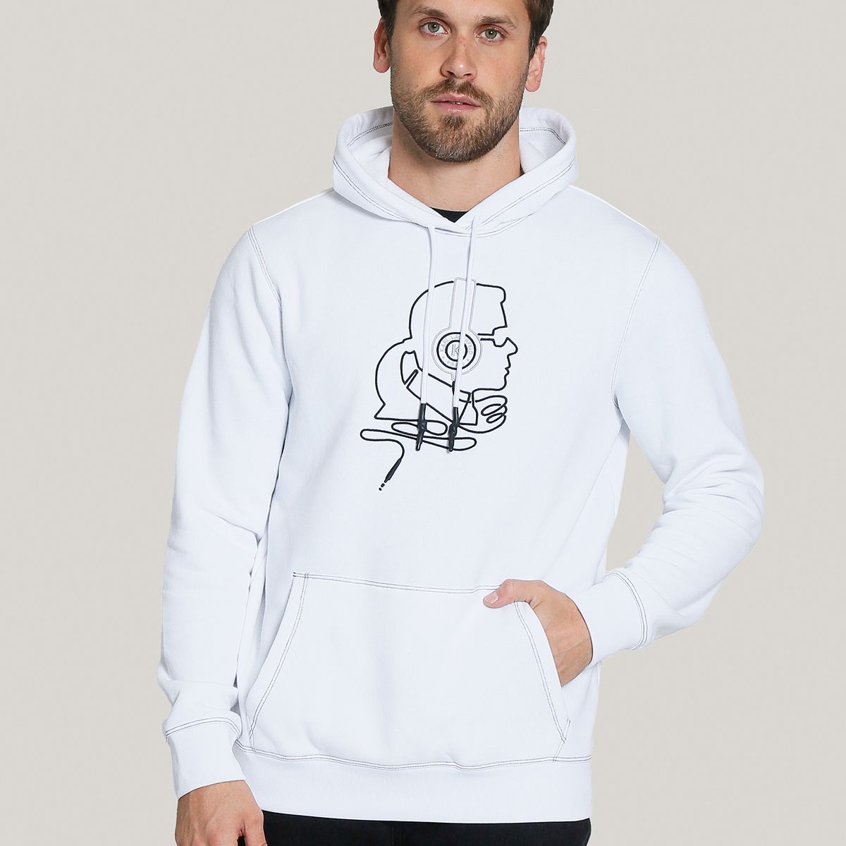 KARL LAGERFELD - Polerón con gorro cameo