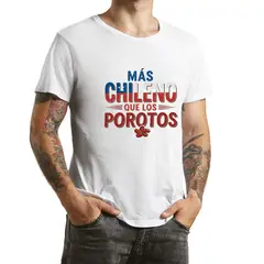 IMPRIME A TU PINTA - POLERA MAS CHILENO QUE LOS POROTOS