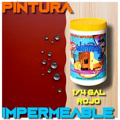 WETPROOF - PINTURA IMPERMEABLE MADERA EXTERIOR PROTECTOR LLUVIA ROJO WETCO 1-4 GL