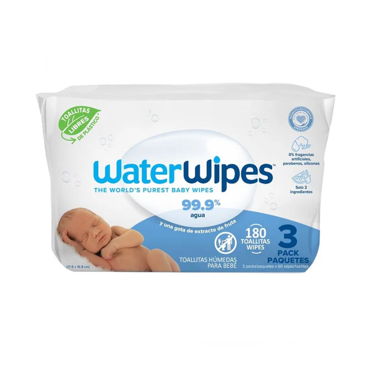 WATER WIPES - Toallitas húmedas WaterWipes Biodegradables 3x60 unidades