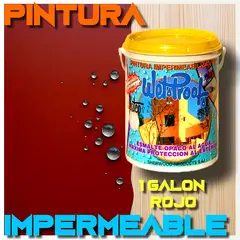 WETPROOF - PINTURA IMPERMEABLE MADERA EXTERIOR PROTECTOR LLUVIA ROJO WETCO® 1GAL