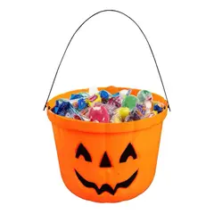 GENERICO - Canasto Balde Para Dulces Calabaza Halloween