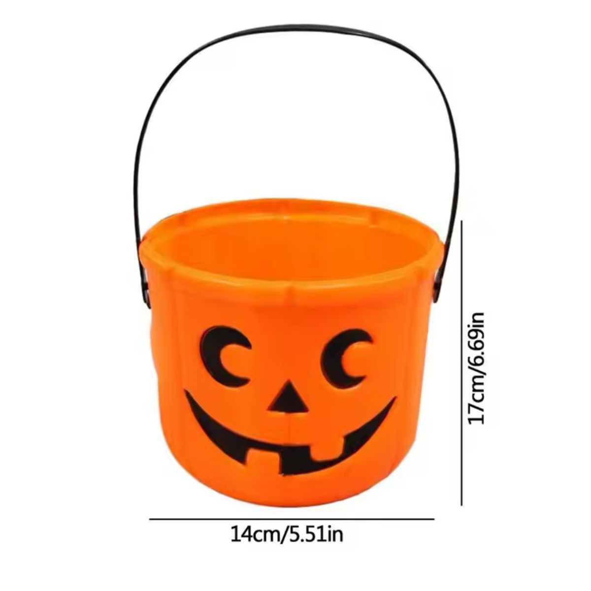 GENERICO - Canasto Balde Para Dulces Calabaza Halloween
