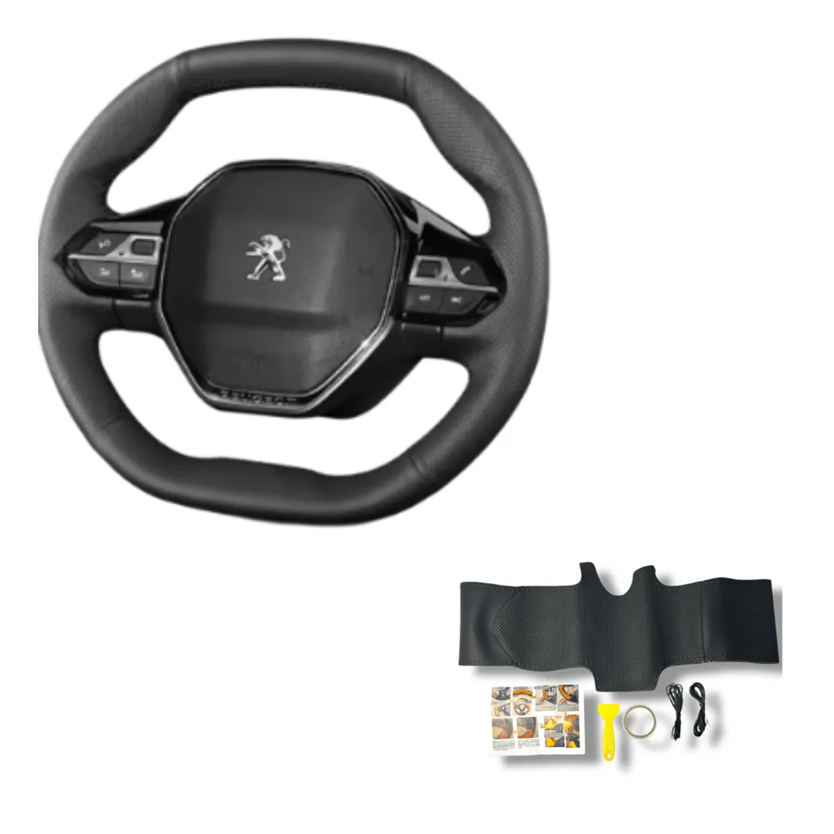 GENERICO - Funda Forro Cubre Volante Compatible Con Peugeot 2016-2020