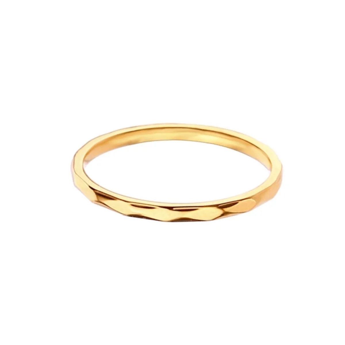 LUX JOYAS - Anillo Baño Oro Amarillo 18k Arg Dis 3 Rombos 2mm
