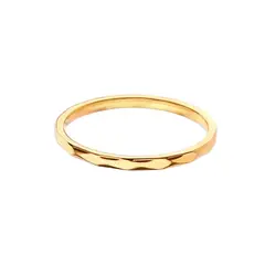 LUX JOYAS - Anillo Baño Oro Amarillo 18k Arg Dis 3 Rombos 2mm