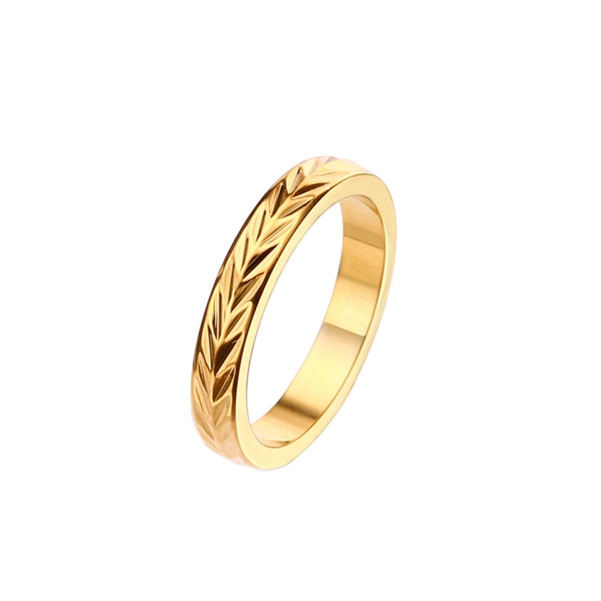 LUX JOYAS - Anillo Baño Oro Amarillo 18k Arg Dis 4 V 4mm