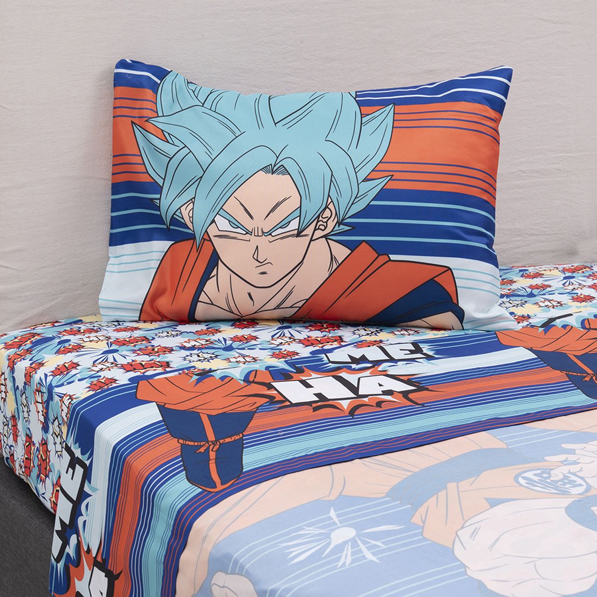 MASHINI - Juego de Sábanas Infantiles Microfibra 1.5 Plazas Dragon Ball Z HAHA