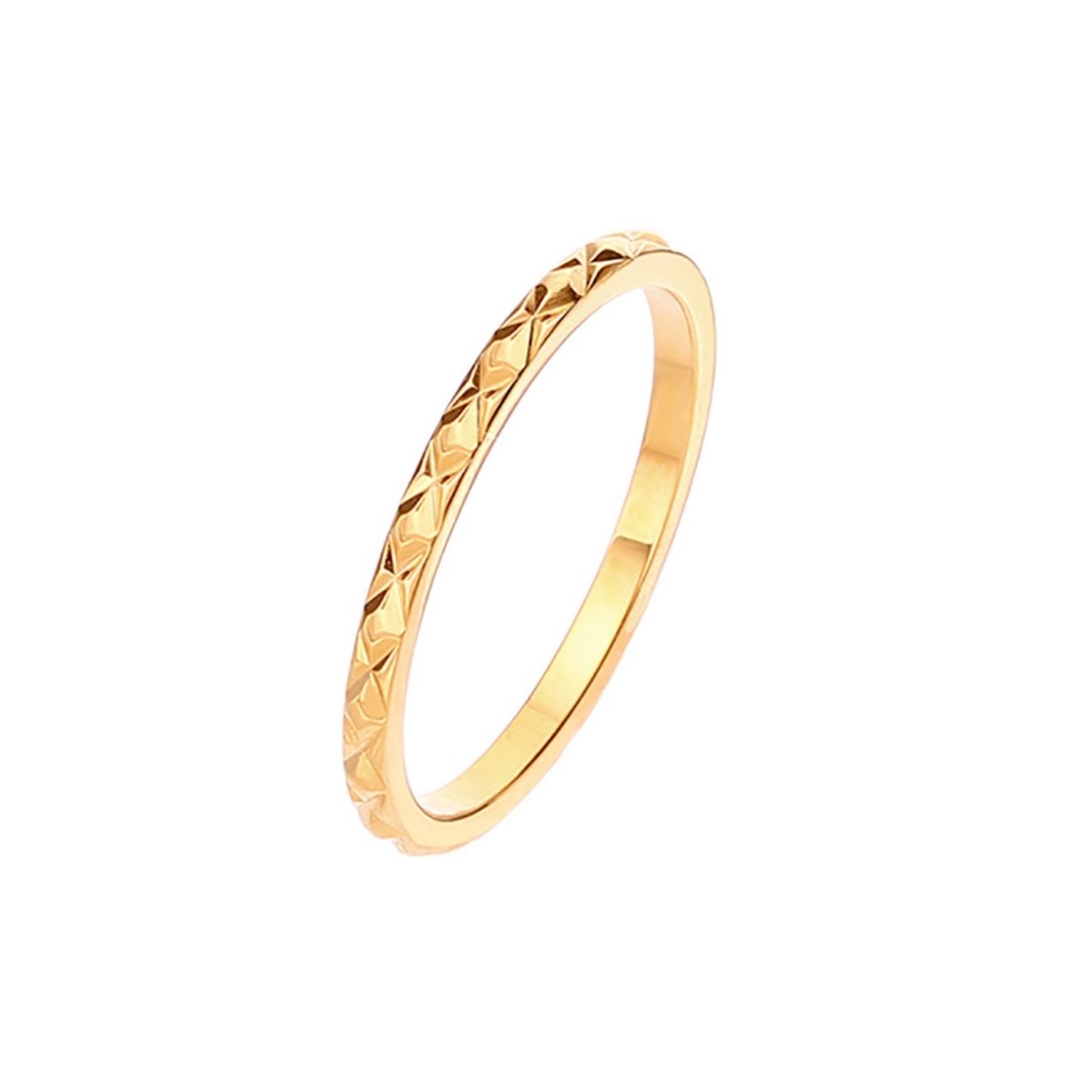 LUX JOYAS - Anillo Baño Oro Amarillo 18k Arg Dis 5 X 2mm