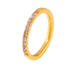 LUX JOYAS - Anillo Baño Oro Amarillo 18k Medio Cintillo