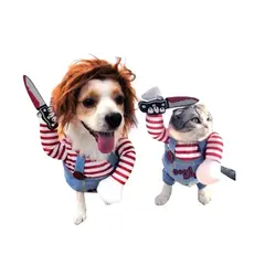 GENERICO - Disfraz Para Perros y Gatos Diseño chucky Halloween