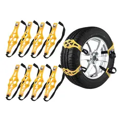 GENERICO - X8 Cadenas Plasticas Para Nieve Y Hielo Fácil Montaje