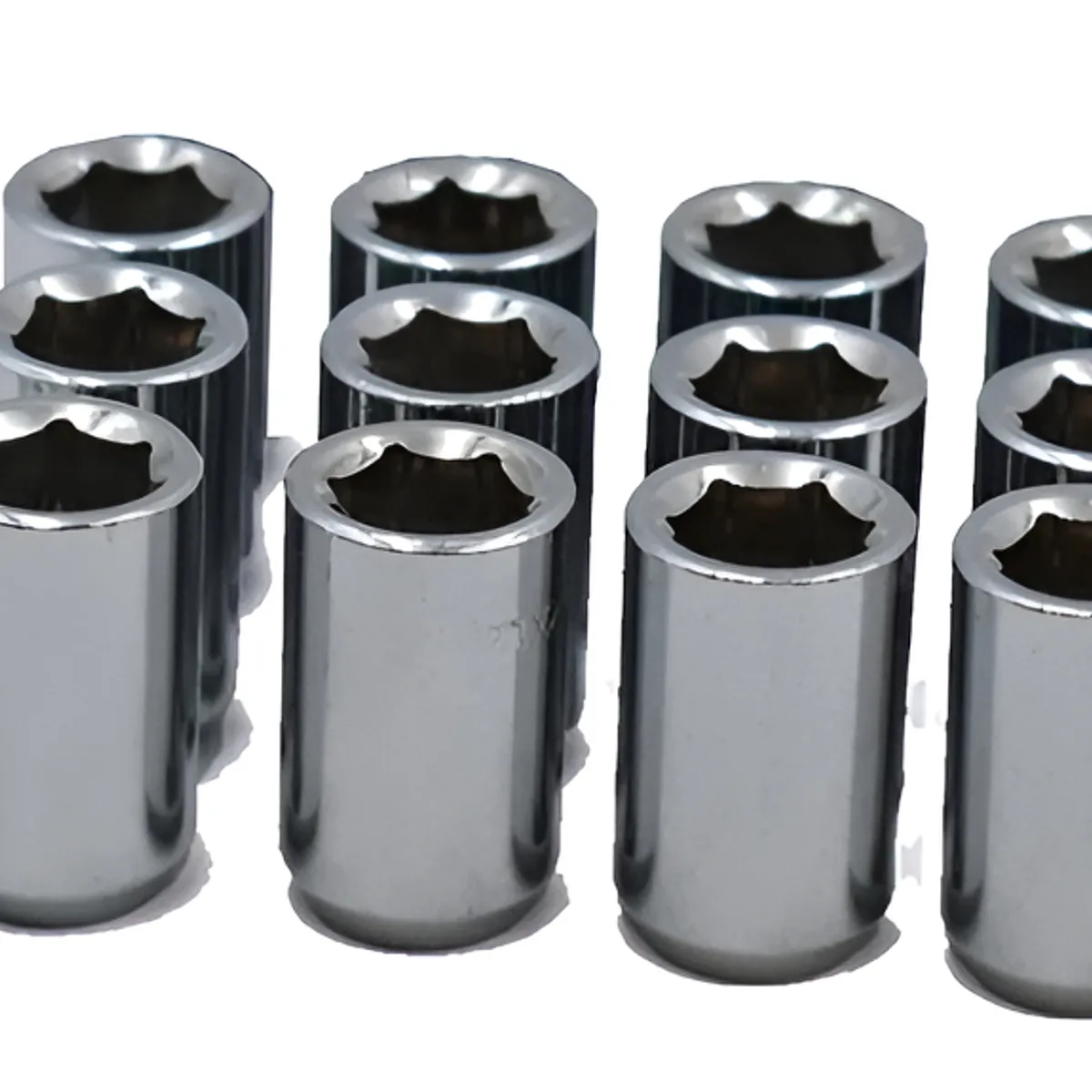 GENERICO - Set 16 Tuercas De Seguridad Cromo Con Llave 12mm 12515