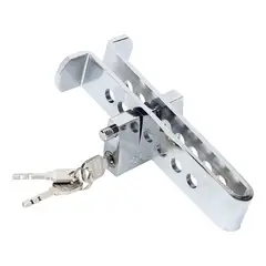 GENERICO - Traba Pedal Con Candado Seguridad Auto Robo Bloqueo