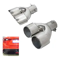 GENERICO - Cola De Escape Doble Universal Para Auto