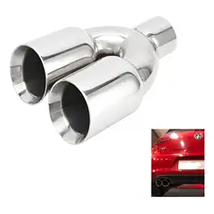 GENERICO - Cola De Escape Doble Universal Para Auto