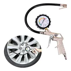 GENERICO - Pistola Inflador De Neumáticos Medidor De Presión 220psi