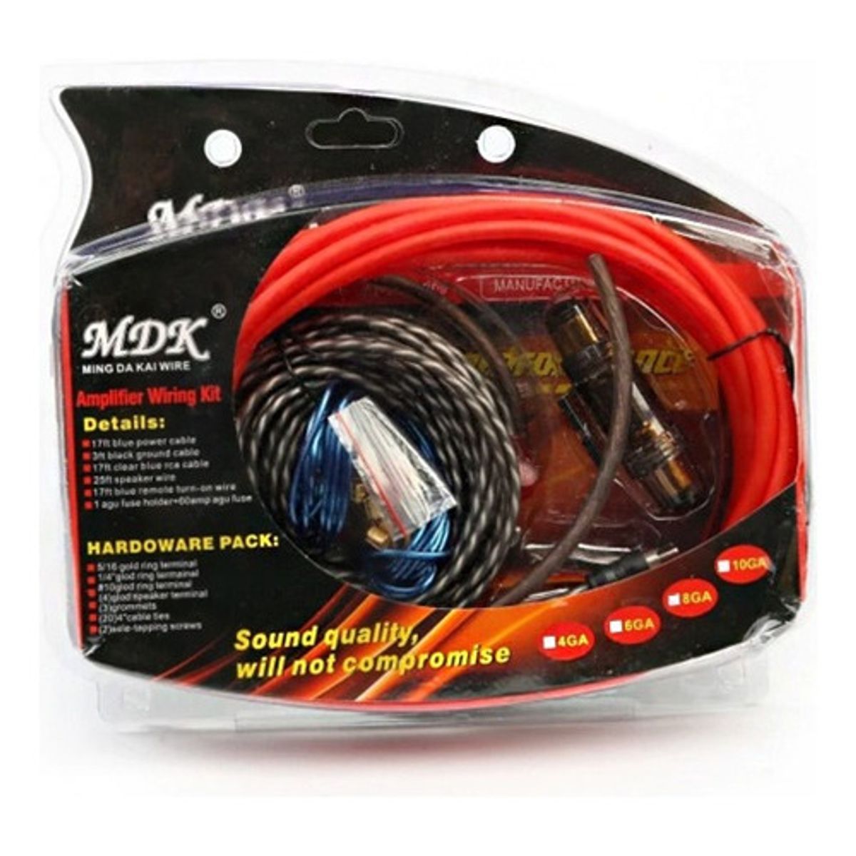 GENERICO - Kit De Audio Cables Para Amplificar Subwoofer 6ga Auto
