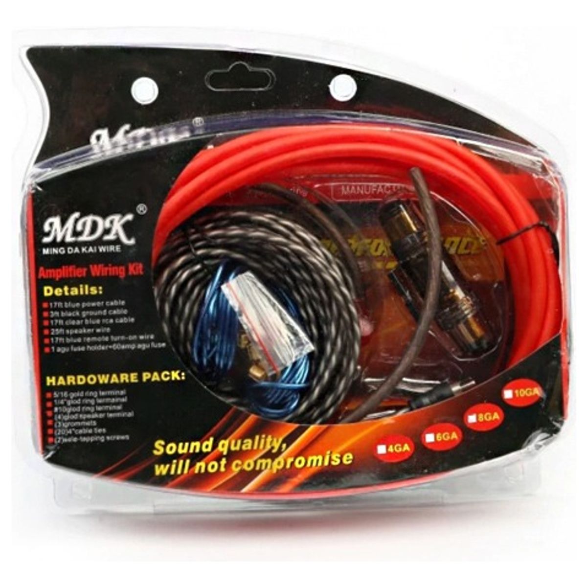 GENERICO - Kit De Audio Cables Para Amplificar Subwoofer 6ga Auto