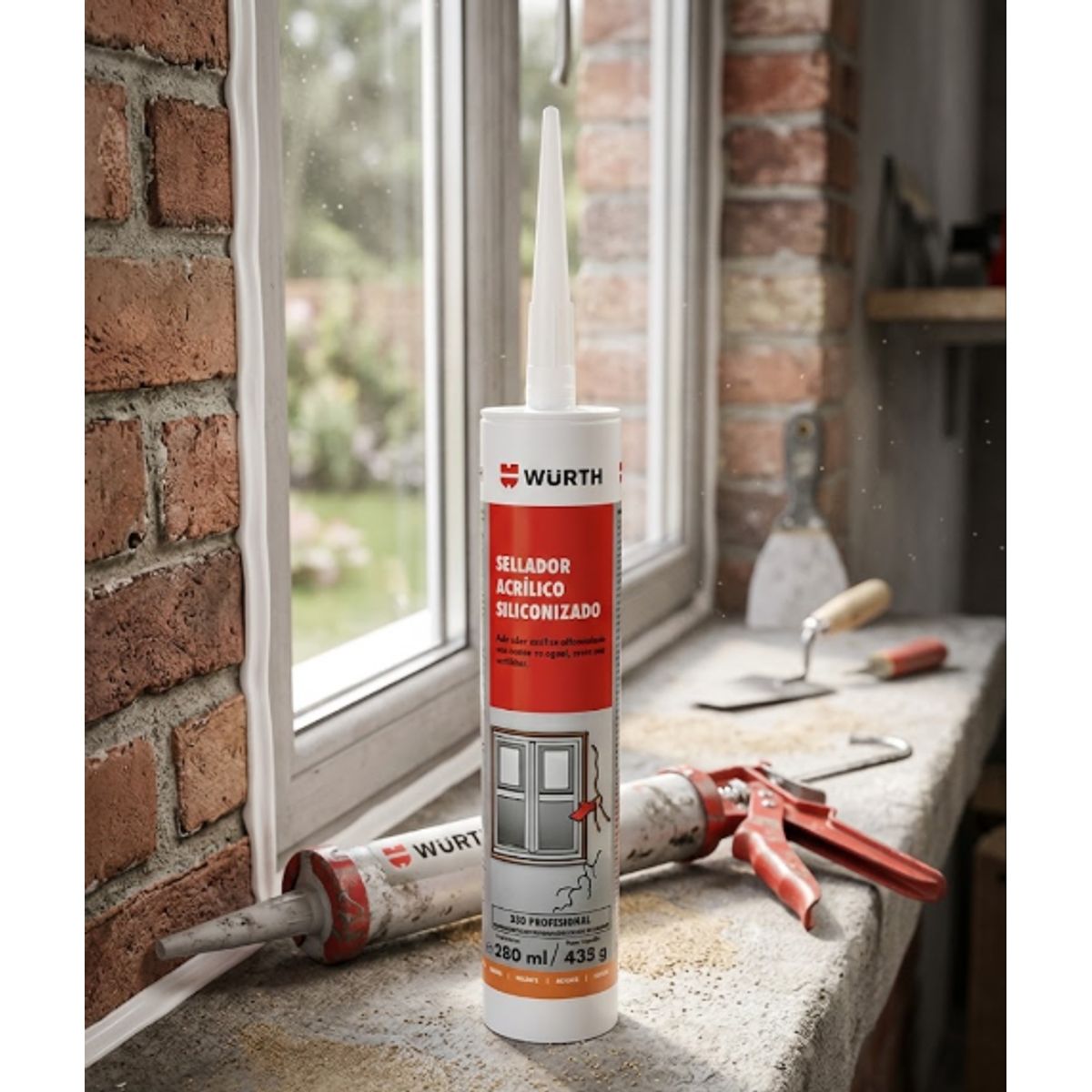 WURTH - Silicona Acrílica Siliconizado blanca 280 ml. Wurth