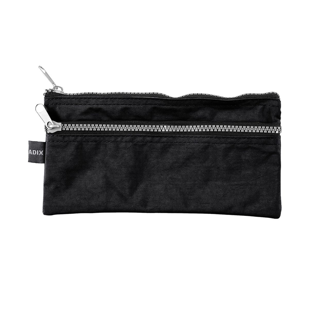 ADIX - Estuche Escolar Doble Cierre Negro Adix