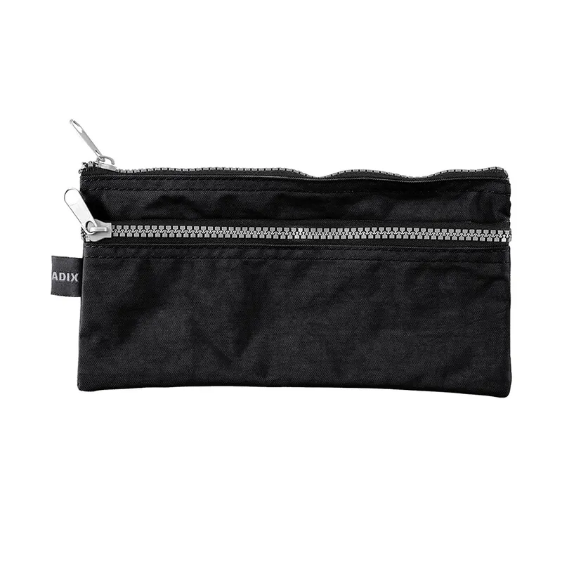 ADIX - Estuche Escolar Doble Cierre Negro Adix