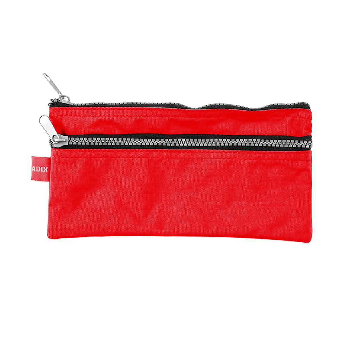 ADIX - Estuche Escolar Doble Cierre Rojo 22x12cm Adix