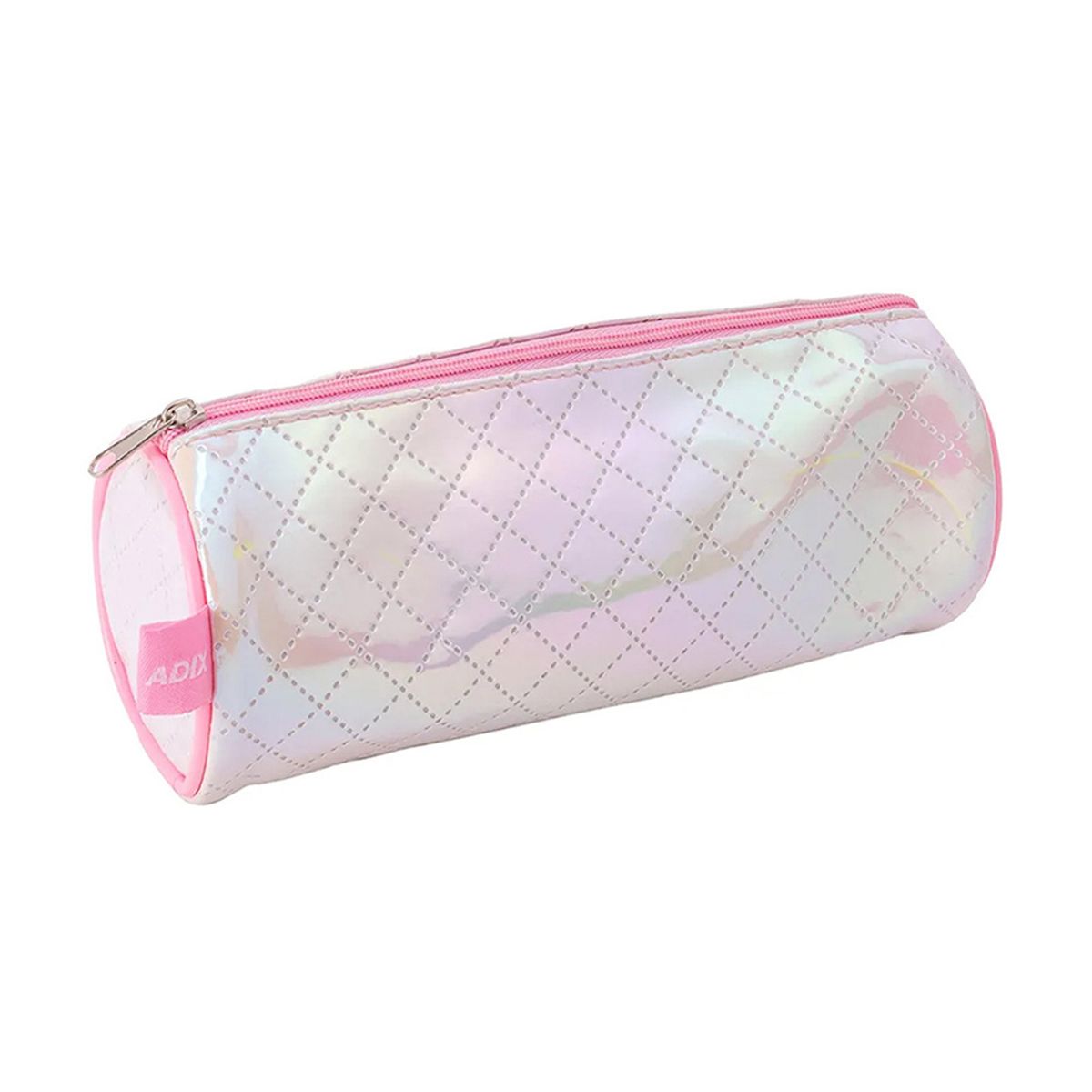 ADIX - Estuche Escolar Tornasol BlancoRosa 21x8cm  Adix