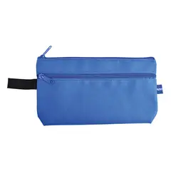 ADIX - Estuche Escolar Doble Cierre Azul 24x14cm