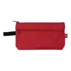 ADIX - Estuche Escolar Doble Cierre Rojo 24x14cm