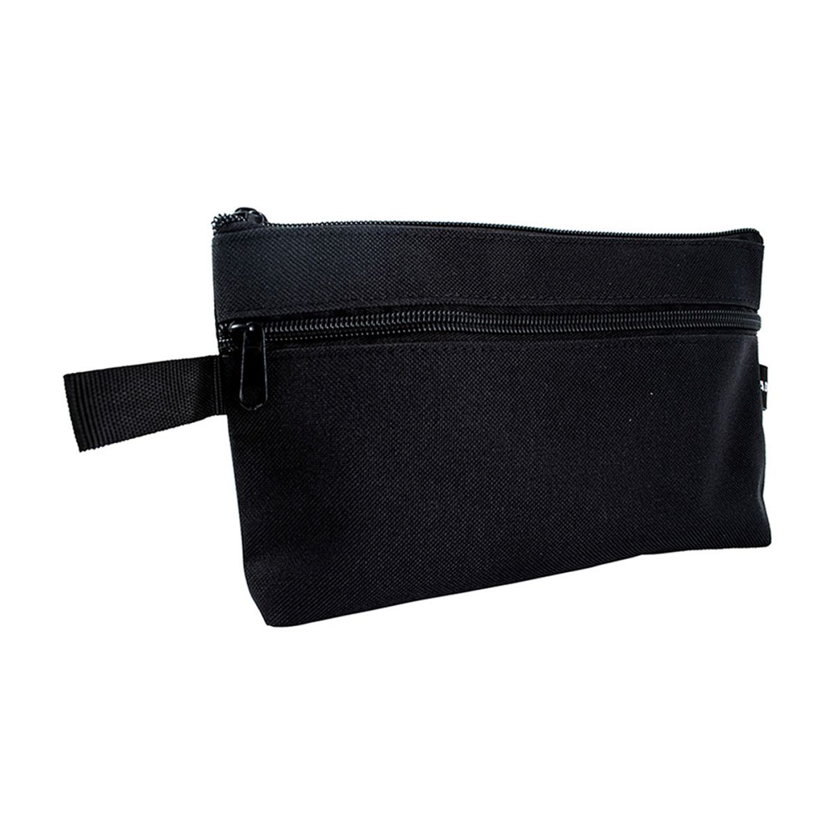 ADIX - Estuche Escolar Doble Cierre Negro 24x14cm Adix
