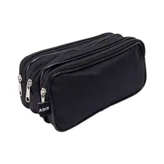 ADIX - Estuche Escolar Triple Cierre Negro 22x12cm