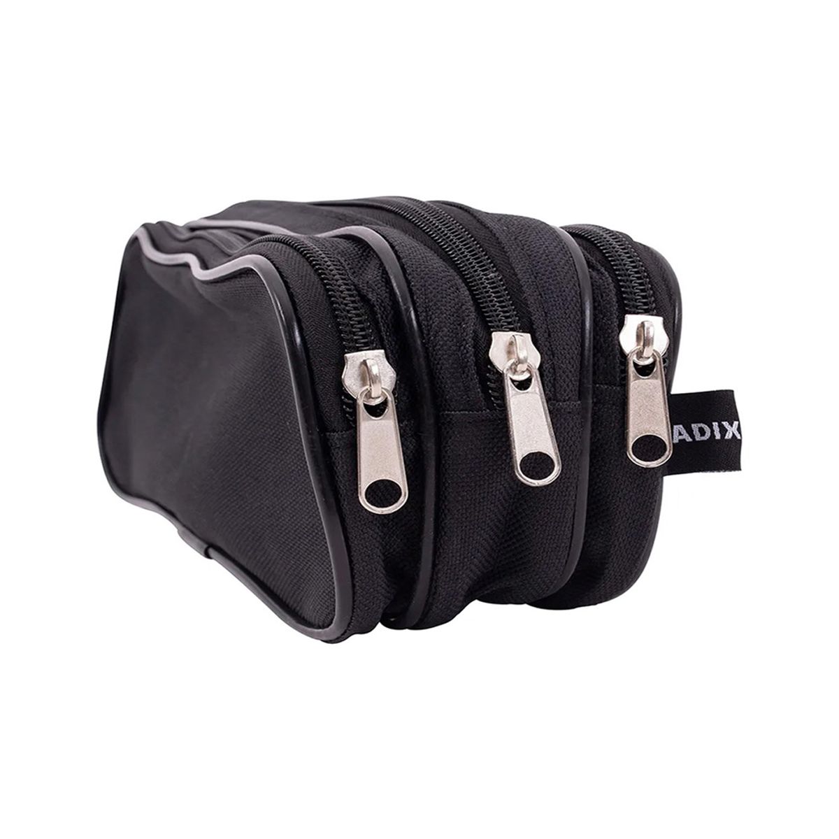 ADIX - Estuche Escolar Triple Cierre Negro 22x12cm Adix