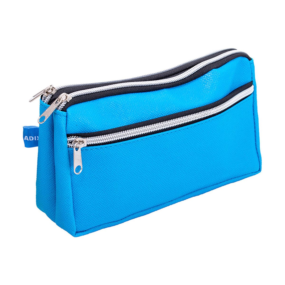 ADIX - Estuche Escolar Triple Cierre Turquesa 23x10cm Adix