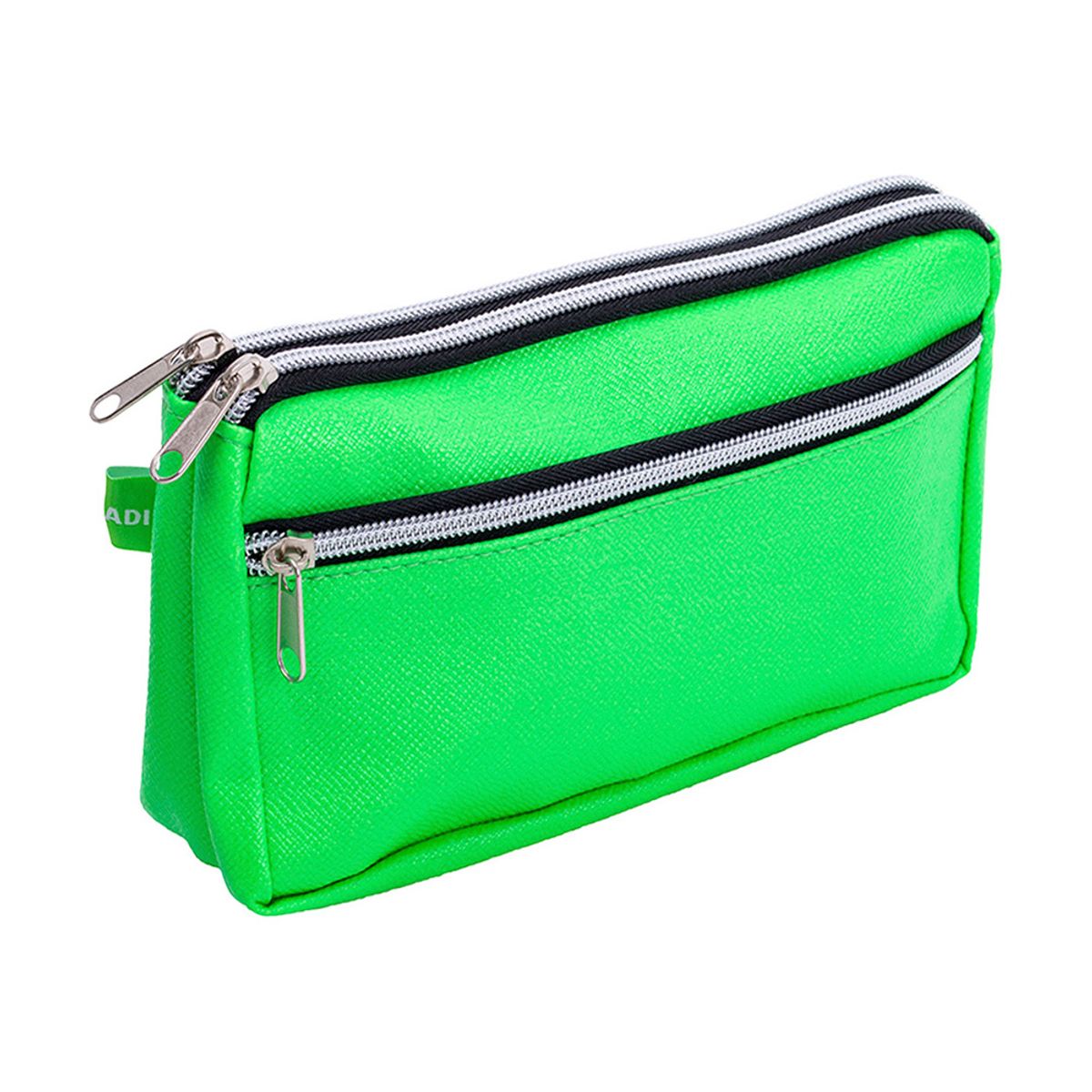 ADIX - Estuche Escolar Triple Cierre Verde 23x10cm Adix