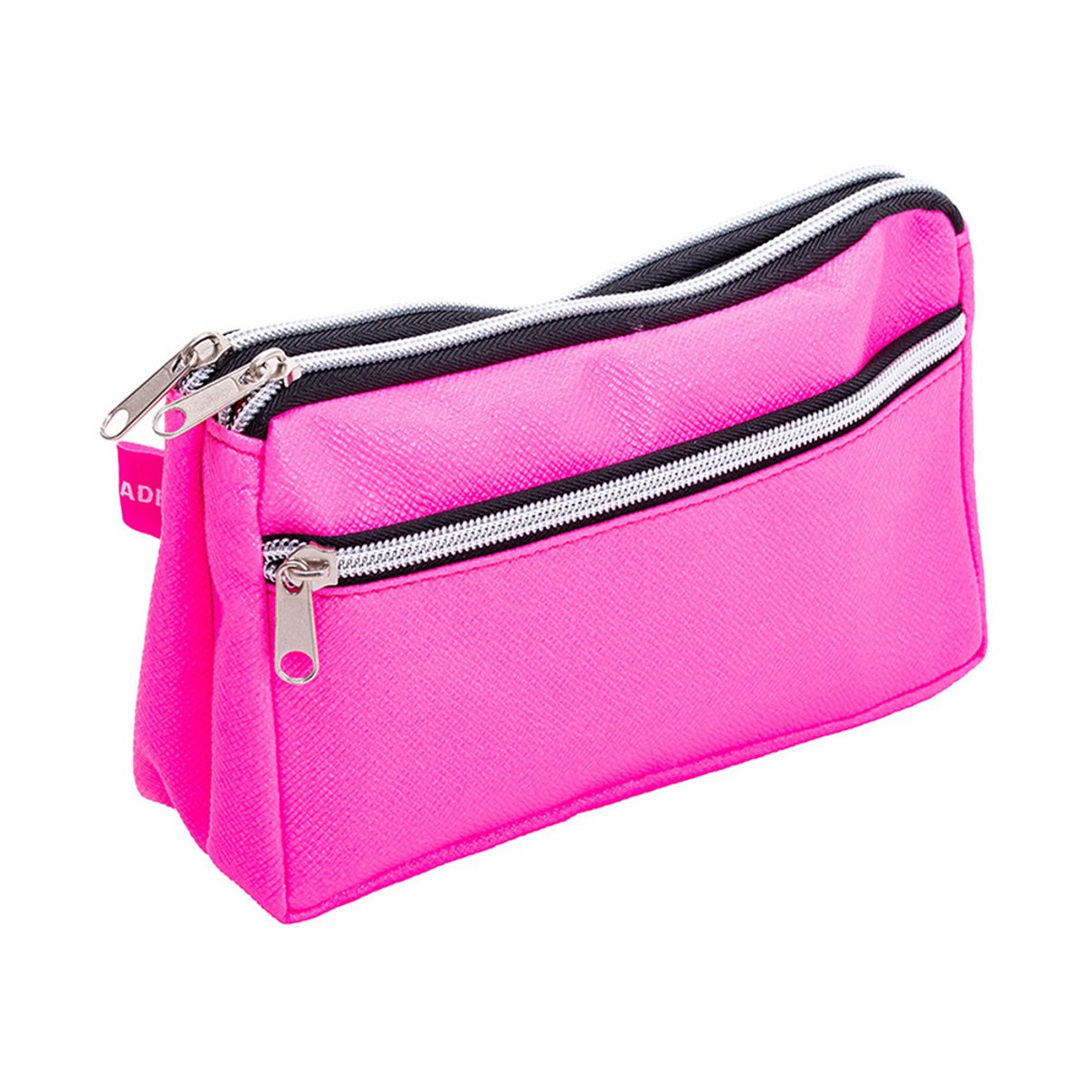 ADIX - Estuche Escolar Triple Cierre Fucsia 23x10cm Adix