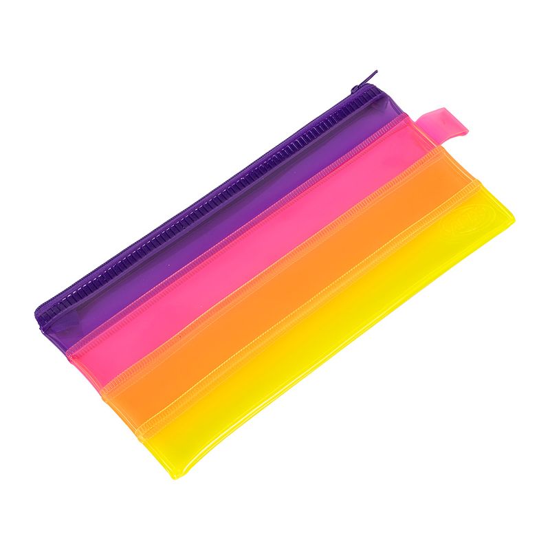 ADIX - Estuche Escolar PVC Translúcido Multicolor 22x11cm Adix